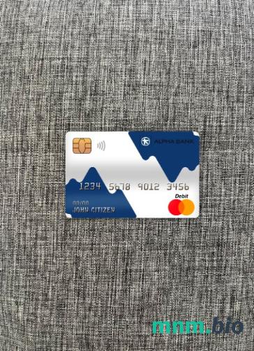 Cyprus Alpha bank master obciążyć card wygląd fotograficzny skan PSD + zdjęcie